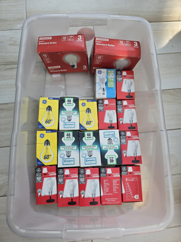 Childhood haul #3 extra GLS and reflector 
All GE and Crompton 

Shortly after taking the pic I added on top some more 
