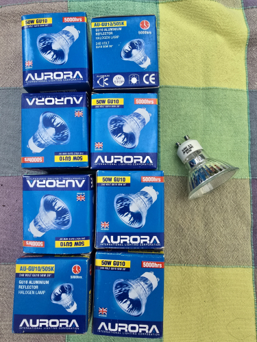 Aurora 50W GU10 halogen downlighter bulbs
Got this from car boot sale- is this brand any good?
