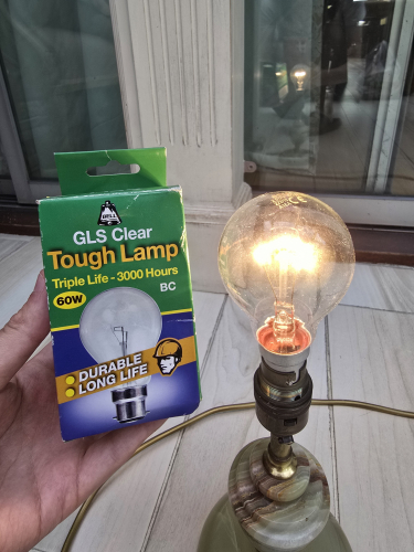 BELL 60W Tough Lamp GLS
Got this today at the car boot sale 

Has a c shaped filament
