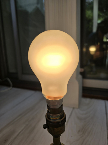 Ring 150W GLS incandescent bulb lit up 
Here it is lit up 
