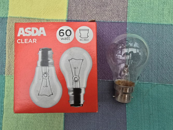 ASDA incandescent GLS 60W clear
Looks decent especially that it seems to be Philips manufactured 
