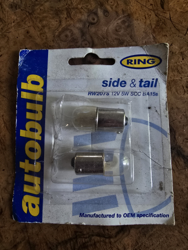 Ring lighting side and tail bulbs 
These are 5W and 12V for use in car side tail lights 

I got that last weekend
