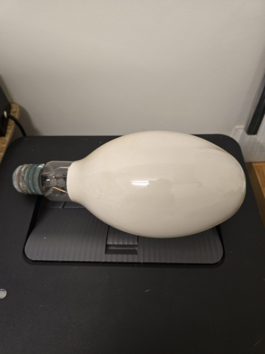 MAZDA 125W MV lamp with early phosphor type
From Andy :) 

The phosphor is pre yttrium vanadate 
