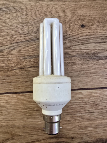 OSRAM Dulux EL 23W 
Got it from Thatcham car boot sale - this is not packaged but I'm glad to get a 23W version of the Dulux EL German made OSRAM
