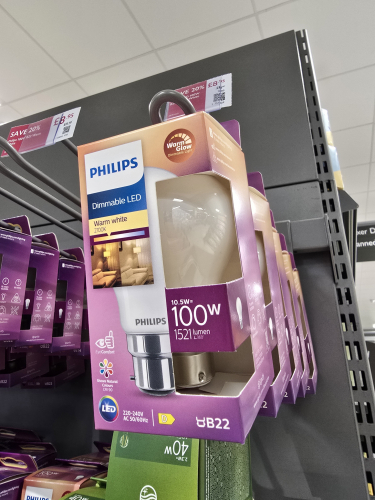 Philips LED that looks like Classictone!!
An LED GLS bulb by Philips that looks like the Classictone incandescent ones 

100W equivalent output 
