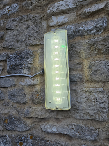 LED emergency bulkhead
Spotted outside of The Bell Inn where I stayed for my friends 30th birthday sesh 

This looks to be BELL made 

