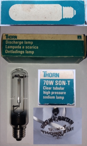 Thorn EMI 70w SON lamp
Nice lamp from the mid 80s, from the Thorn to Thorn EMI brand name transition.
