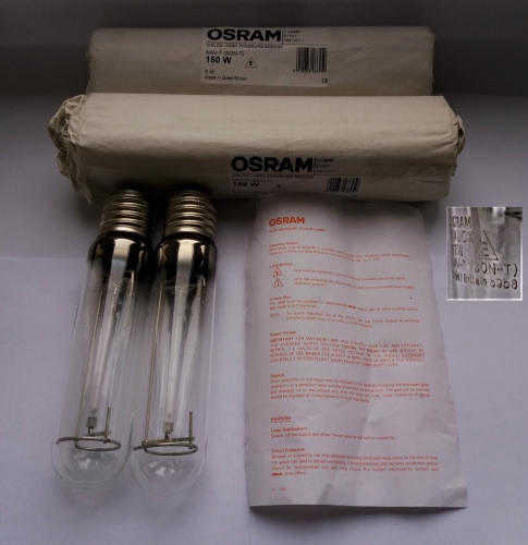 Osram Vialox 150w SON lamps
Well made lamps from the Shaw factory! These came in a lot off FB local.
