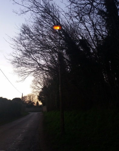 Freshly lit SOX in the evening
Another GEC relic on an even older column, doing its thing and warming up down a quiet country lane.
