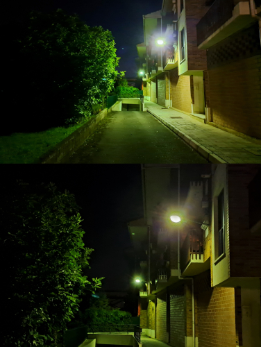 More mercury lanterns at night...
Basically the one road that wasn't LED in the town I was yesterday had these nice Indalux CMR mercury lanterns - I'm quite pleased with how the photos I took came out. Of course they appear slightly bluer in person.
