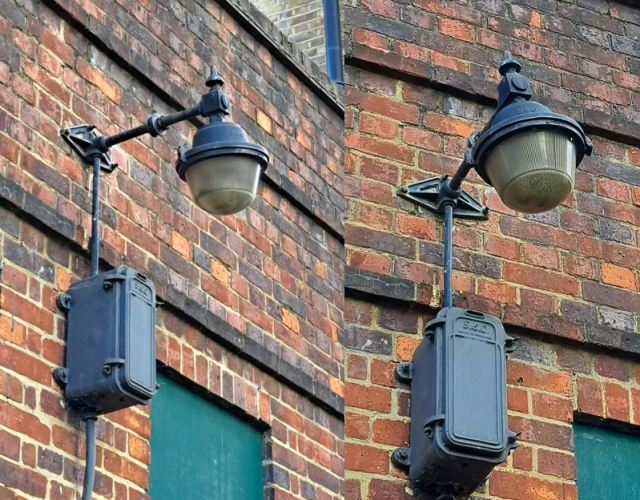 Forgotten GEC Z5560 lantern in London
Pictured in an alleyway near Waterloo station in London. Long disconnected, but very nice to see! An extra bonus is the fact that the lantern still has its original GEC bracket and control box.
