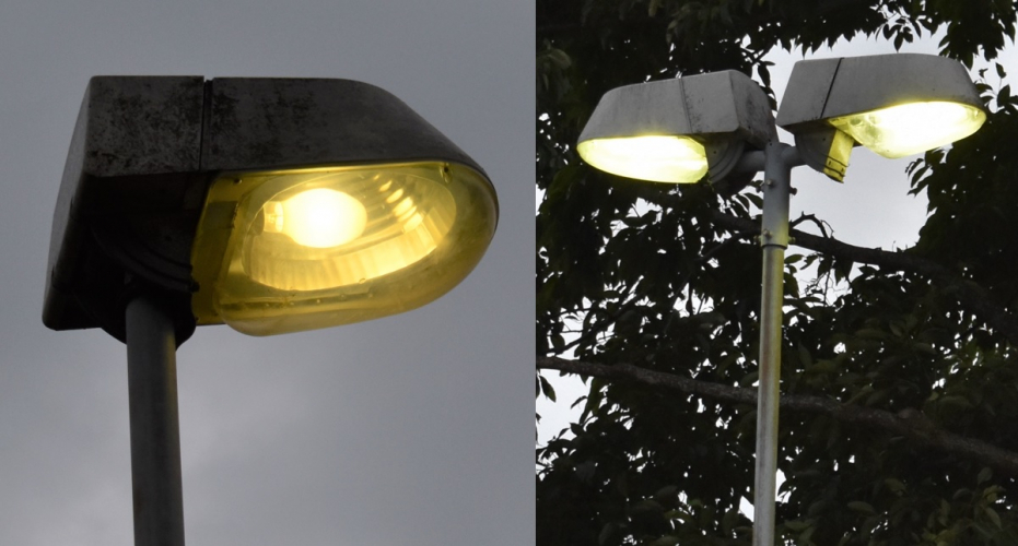 Philips Trafficvision lanterns running mercury lamps
Most unusual indeed! 2 things are unusual here, seeing these running mercury lamps (which I didn't even know was a factory option) and seeing them running such low wattage lamps (80w). Pictured in the Netherlands.
