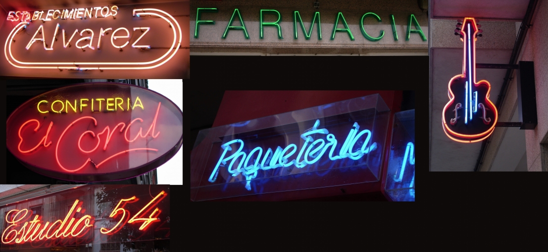 Neon in Santiago de Compostela
Apologies for the poor edit on this one! Here are a few older and newer neon signs, all working, that I photographed in Spain recently. Nice to see they keep them going!
