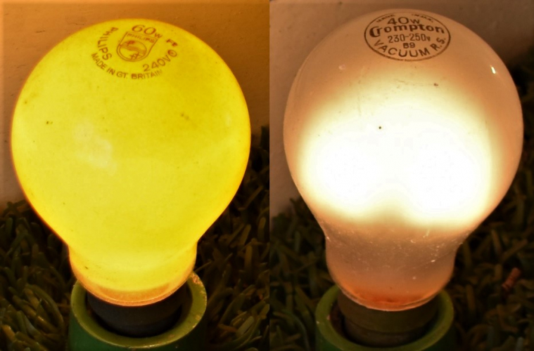 A couple of vintage GLS lamps
On an old fairground organ, which coincidentally seem to often feature vintage GLS lamps (and sometimes have real oddities/obscurely branded lamps too.)
