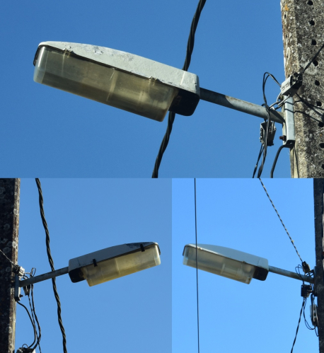 Philips Combi RX (former) SOX lanterns in northern Spain
Noia, in Galicia (northern Spain) is still lit by quite an eclectic mix of lanterns, mainly HPS Indalux products, some Philips and Spanish GE, and even the odd older mercury on quieter roads. However I spotted two installations of these Philips (once) SOX lanterns, these with LED "corncob" lamps in, but some had elliptical HPS lamps retrofitted in them which leads me to believe that these were already converted quite a long time ago.
