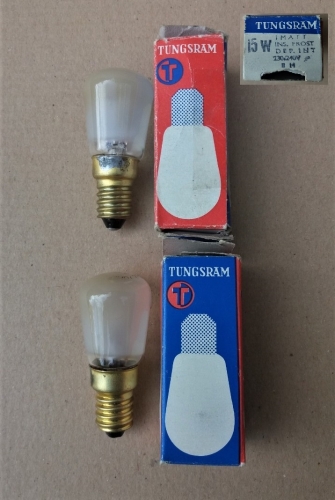 Tungsram frosted pygmy lamps
These are rarer than anything. I also know of a place that has some SBC pygmy lamps, languishing away. Need to ask them for them, as I'm fairly certain I'd be allowed to get them.
