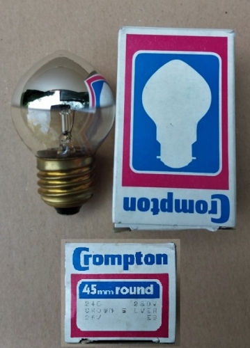 Crompton 25w crown silver GLS lamp
A nice lamp I got from an electrical store, in an interesting little shape too.
