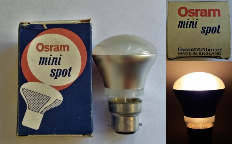 Osram mini spot lamp
Curious little GEC made miniature reflector lamp.
