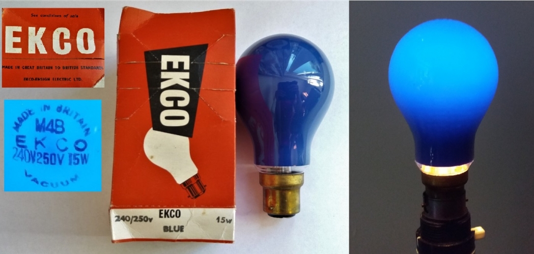 Ekco Blue GLS lamp
This one is quite an oldie of a lamp. I found 4 or so of these on a Facebook marketplace listing quite a while back.
