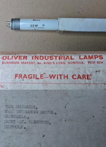 Oliver 13w tubes made by Atlas
Found a whole box of these last year! They are curious, and have a label addressed to the manager of a long - defunct hotel!
