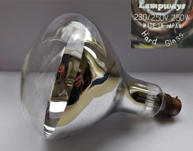 Lampways clear infra red reflector lamp
Likely made by a larger Japanese manufacturer.
