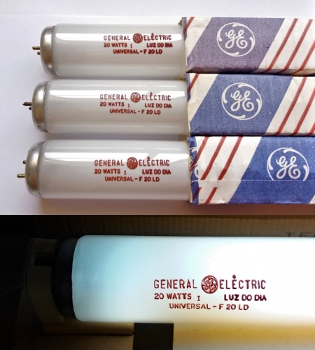 Brazilian made GE 20w T12 tubes
Found in a very remote hardware store in Spain. These are very nice tubes indeed!
