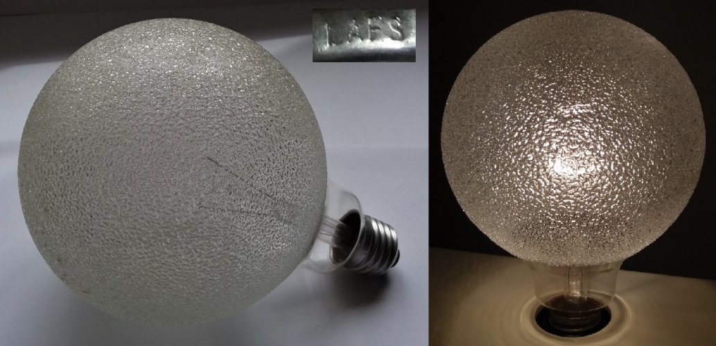 Laes Decorative crystal effect globe lamp
Found at a lighting store. One of my biggest filament lamps, this thing is huge!
