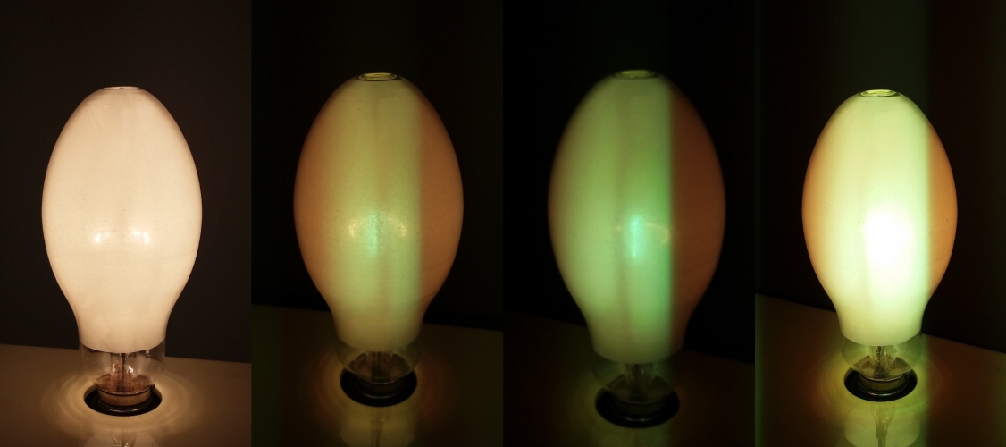 Tungsram 160w ML lamp - lit
A picture of this lamp warming up. I couldn't remove the 50hz flicker lines unfortunately.
