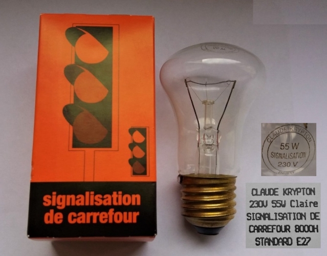 Claude 55w traffic light lamp
Sent by a fellow collector! French made GLS for traffic signals.
