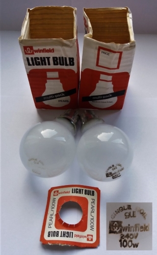 Winfield GLS lamps by Thorn
These used to be sold at Woolworths stores!

