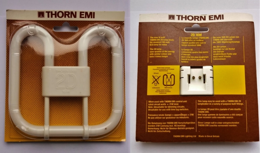 Thorn EMI 16w 2D lamp
A nice early Thorn 2D I got off Ebay for 99p minimum bid.
