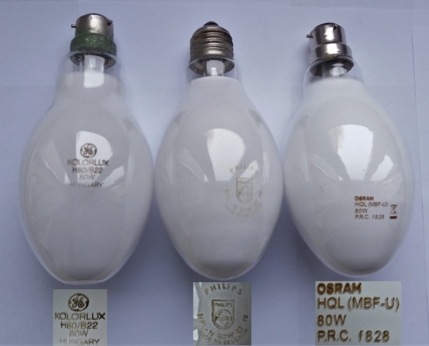 3 Misc. 80w mercury lamps
From the recycling haul, these have the littlest use out of all of them.
