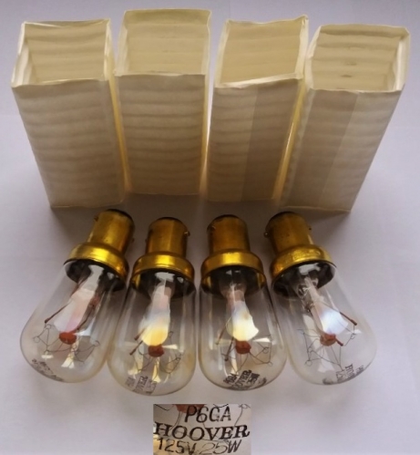 GEC 125v Hoover pygmy lamps
Off of Ebay (a Photonicinduction special!). Interesting that these lamps were made for Hoover, any explanation for their voltage? Would've thought vacuum cleaners run off mains?
