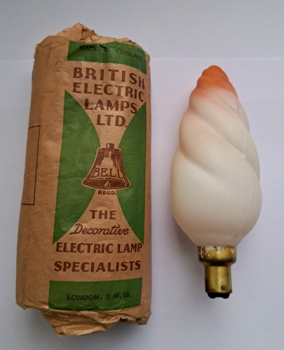 Very old Bell 40w twisted candle lamp with amber tip
I know I've featured lots of these in the past! However I believe this is the oldest example I have found this far, well including the packaging anyway.
