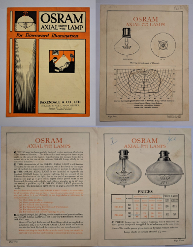 Osram Axial Filament Lamps - Brochure/Price Guide from 1914
Here is an amazing piece of history I acquired on Ebay, not that long ago. I'm slightly sceptical of this brochure's date as it just seems to be in such good condition! However, it seems somewhat unlikely that reprints of such an obscure publication would be offered so it might truly be from 1914.
