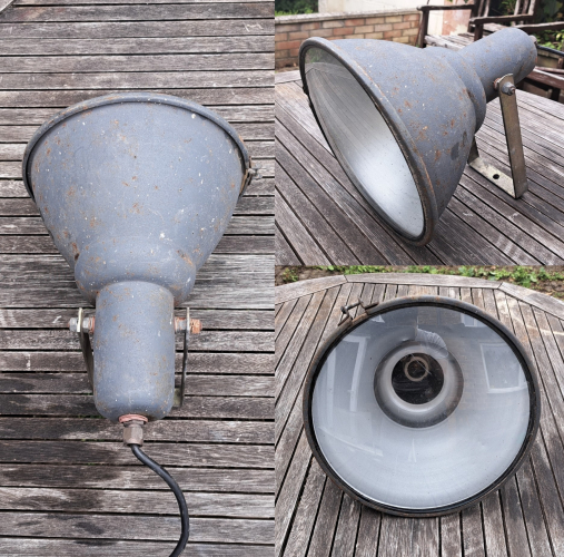 Unknown 1960's/70's floodlighting fitting
A fairly nice thing I picked up on Ebay recently, most likely made in England in the 1960's or 70's. Unusually it has an E27 lampholder, not E40. Would this have taken 200w GLS lamps?
