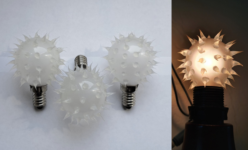 Ikea 15w spiky GLS lamps
Here's something quite unusual I found on Ebay recently - for some reason these were part of a late 1990's - early 2000's fad, a few different brands sold similar spiky lamps in various different sizes/colours back then.
