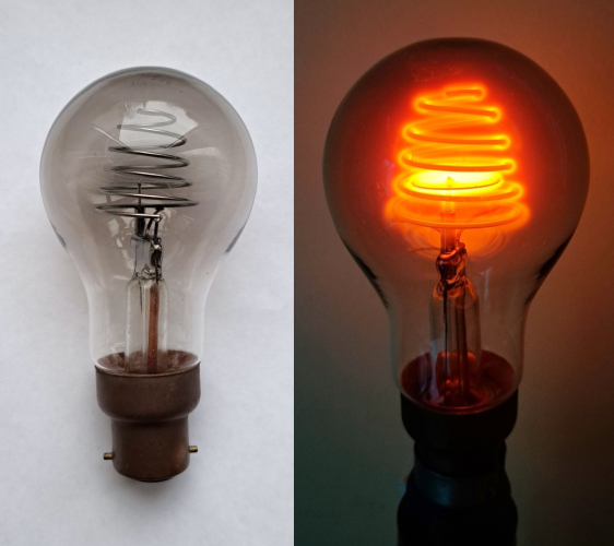 Osram/Osglim 5w neon lamp
Another nice example of a "Beehive"-style neon lamp I recently acquired on Ebay. This one appears to have had a fair bit of use in the past given the slightly dark appearance.
