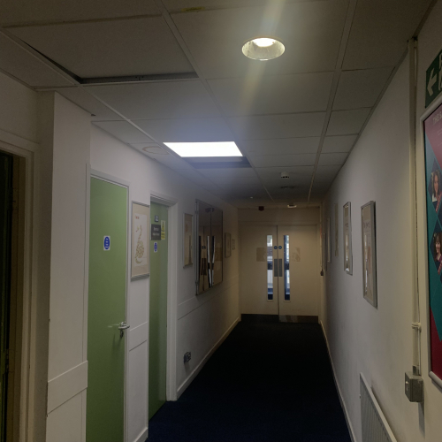 LED Panel Bodge
Spotted in one of hallways at my college. It seems like people these days can’t be arsed to buy a proper fitting or relamp the previous one instead!
