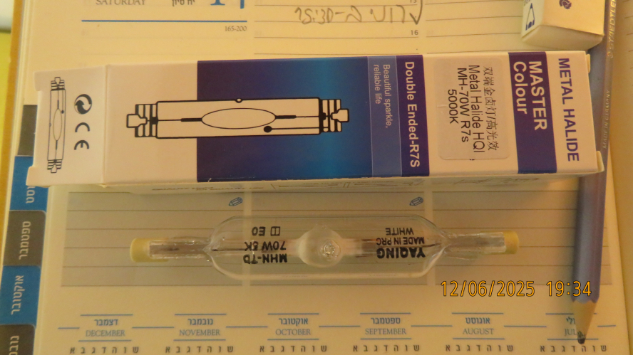 My Aliexpress 5000K 70W R7s MH lamp
[url=https://postimg.cc/bdtdMpJF][img]https://i.postimg.cc/bdtdMpJF/IMG-0009.jpg[/img][/url][url=https://postimg.cc/PpLNdkMJ][img]https://i.postimg.cc/PpLNdkMJ/IMG-0015.jpg[/img][/url]
To my surprise, it have Na-Sc-Dy-Tl and not Dy-Tl-Cs like most 5000K MH lamps:
[url=https://postimg.cc/64n3GLgN][img]https://i.postimg.cc/64n3GLgN/IMG-0012.jpg[/img][/url]
