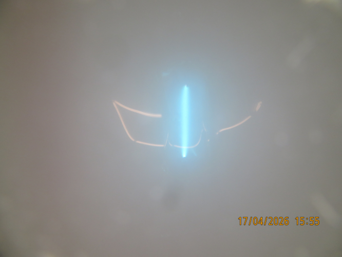 Closeup of the mercury arc and the tungsten filament of my Osram HWL(MBTF) 160W date code: f278
I've done this with my ND1000 filter.
