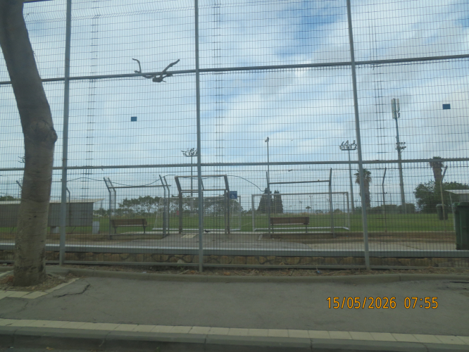 See what happened to the LED floodlighting of the football fields
The winds deflected them, and now they are pointing to random locations.
