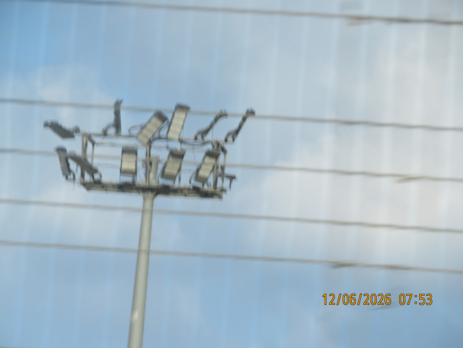 See what happened to the LED floodlighting of the football fields
The winds deflected them, and now they are pointing to random locations.
