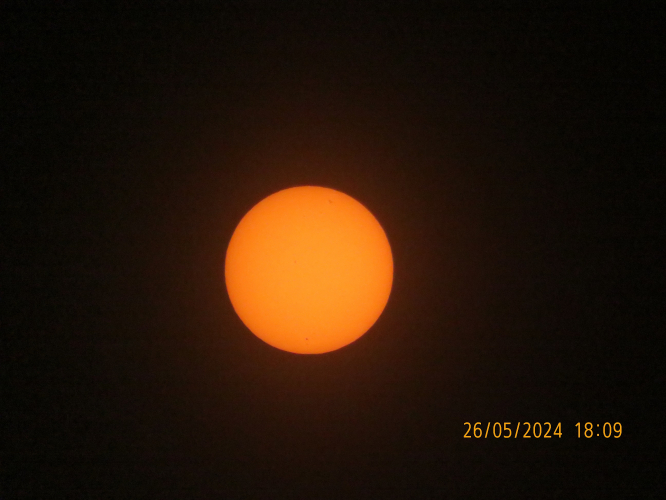 Picture of the sun with its sunspots through solar filters
[img]https://i.postimg.cc/RZxS8pGW/IMG_8351.jpg[/img]
It turned me out that my ND1000 filter isn't strong enough for my camera to see the sunspots on the sun.
I wanted to capture picture of the sun, after hearing that during the huge solar storm that caused northen lights to be visible in the UK, was caused by a huge and unstable sunspot. I wanted to see that sunspot.
