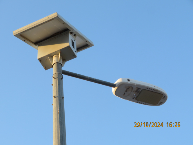 Solar LED lantern at Kibbutz Yotvata
There were lots of these near the Yotvata Dairy.
