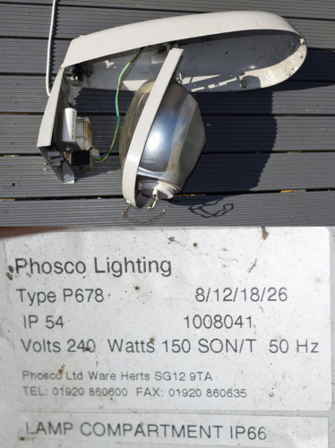 CU Phosco P678 
Marmite lantern,  Not the best quality but I am quite fond of them given their extensive use here in South Wales. 
Quite rare elsewhere i believe! 

